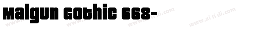 Malgun Gothic 668字体转换